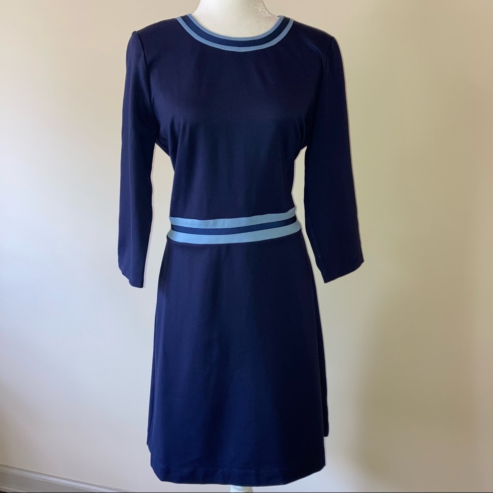 2/$30 Draper James Persley Ponte Knit Dress Blue L